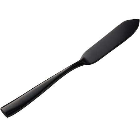 Bon Chef Manhattan, Butter Knife, Mirror Finish, 18/10, 6.63" - Black , set of 12 S3010B